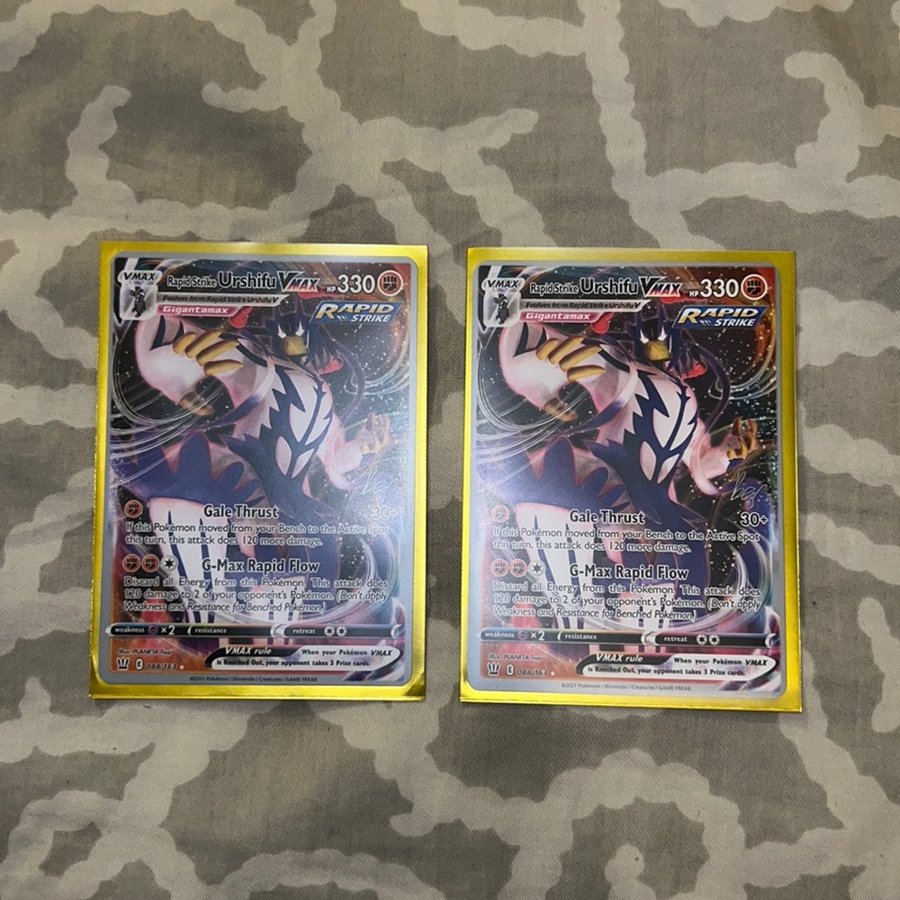 (2) Rare TCG RapidStrike Urshifu VMax 088/163